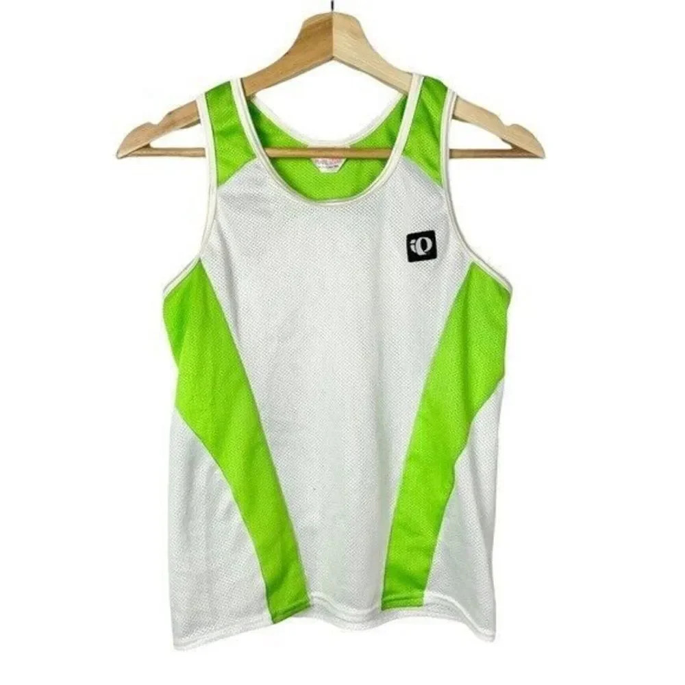 Pearl Izumi Green & White Mesh Cycling Sleeveless Jersey S